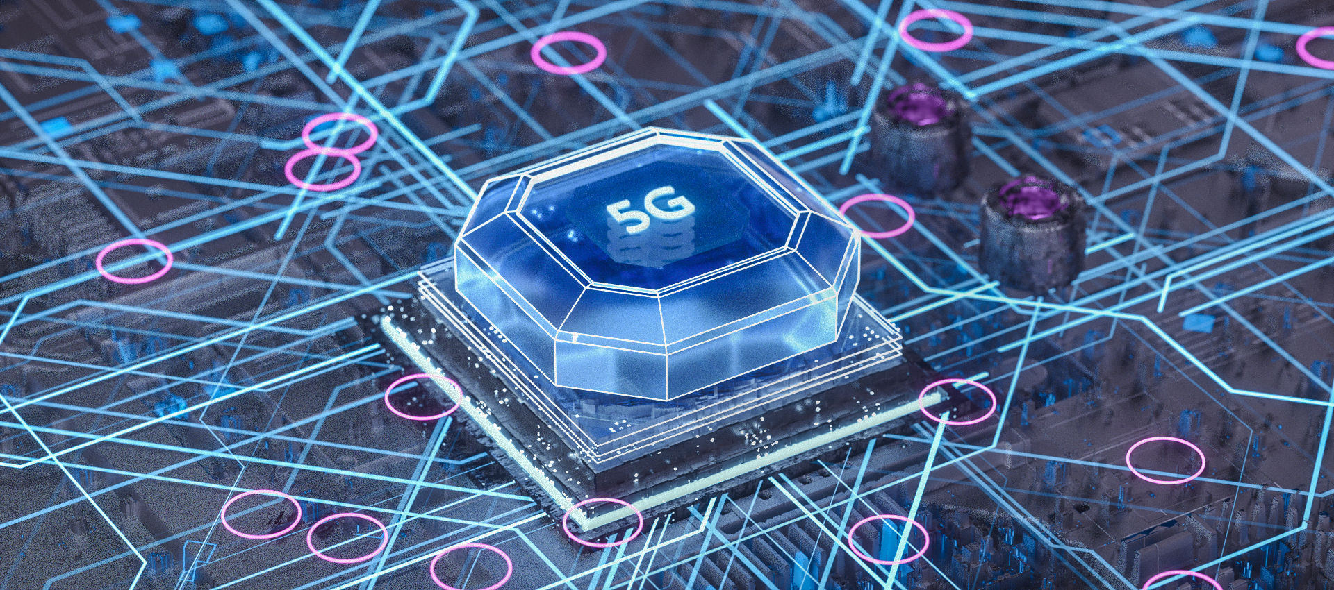 C4D科技5G芯片电路板6 – Octane渲染工程下载