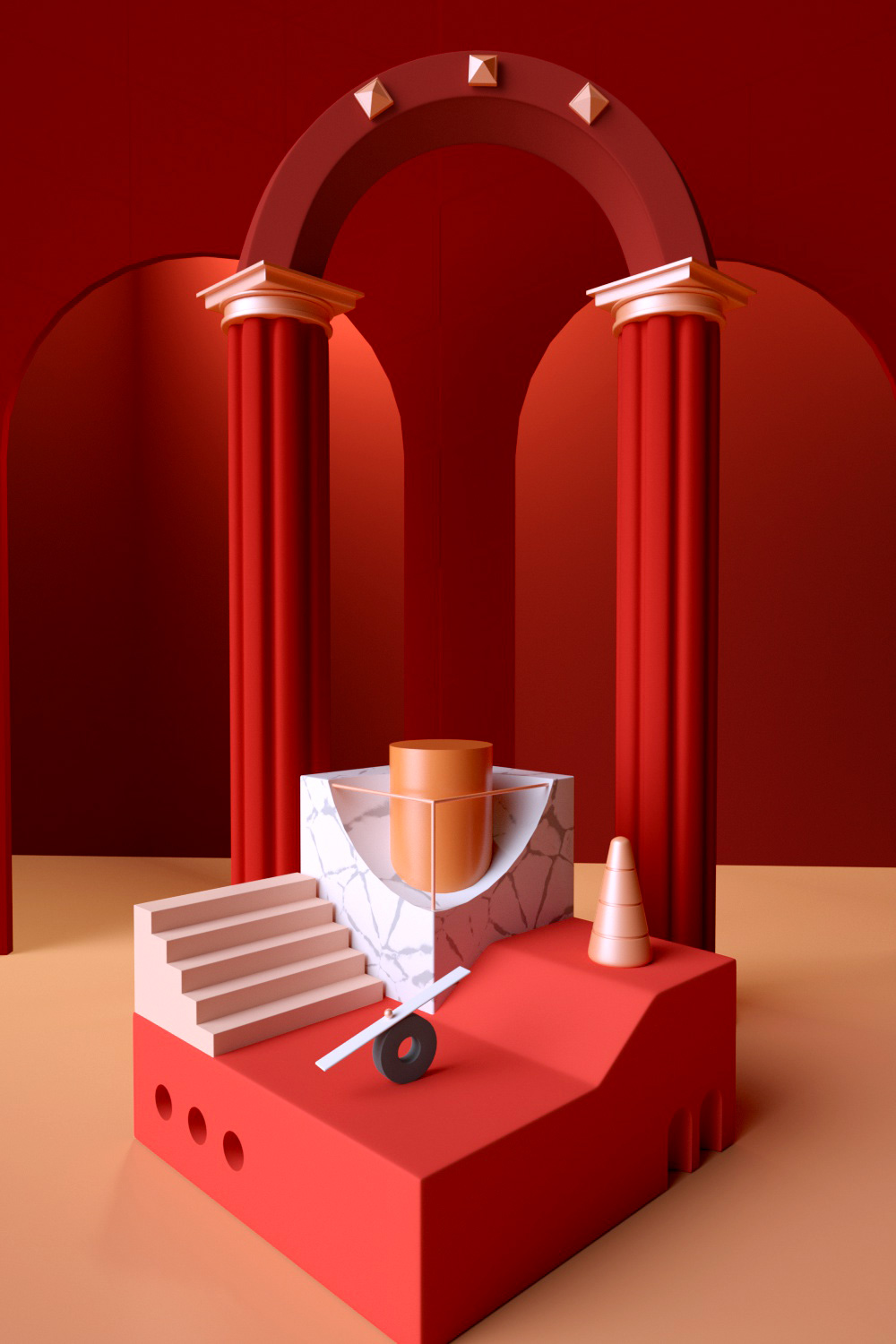 魔行网C4D-电商场景卡通模型天猫淘宝-Octane工程 3