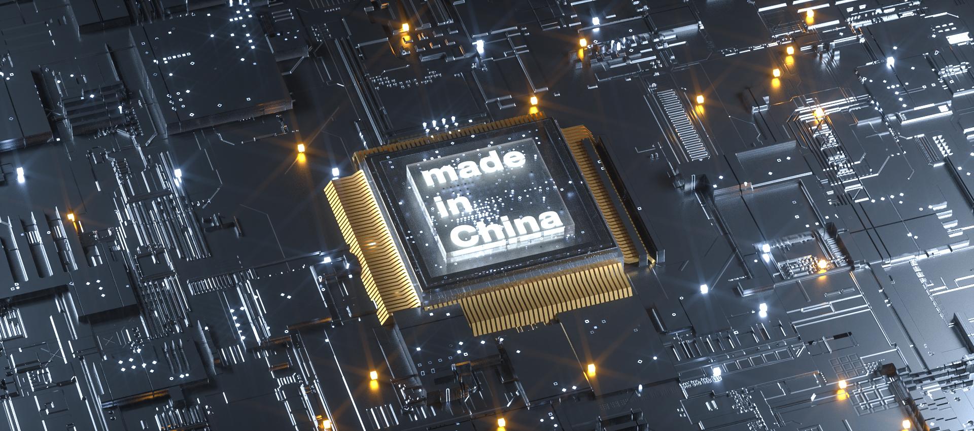 魔行网分享：高精度C4D科技5G芯片电路板Octane工程文件