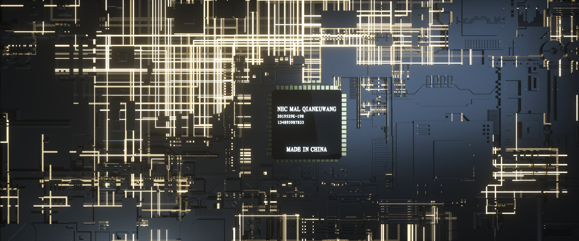 魔行网C4D-科技5G芯片电路板19：免费Octane工程下载