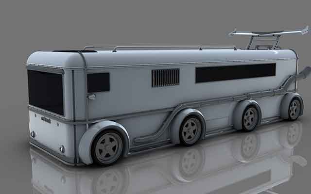 C4D太空房车与月球车巴士汽车模型资源