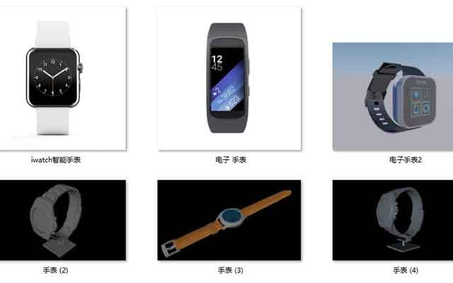 魔行网精选：10套C4D手环与手表模型资源（iWatch/电子/机械）