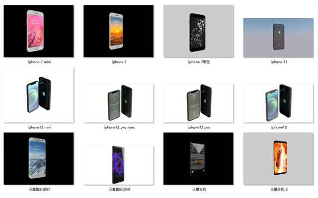 魔行网精选：12款iPhone手机C4D模型资源下载