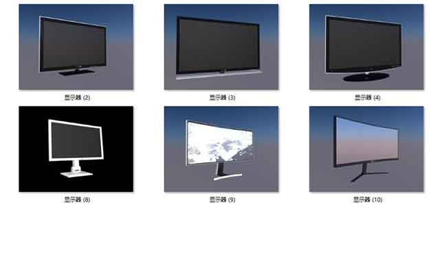 13款C4D电视与电脑液晶屏幕显示器模型免费下载