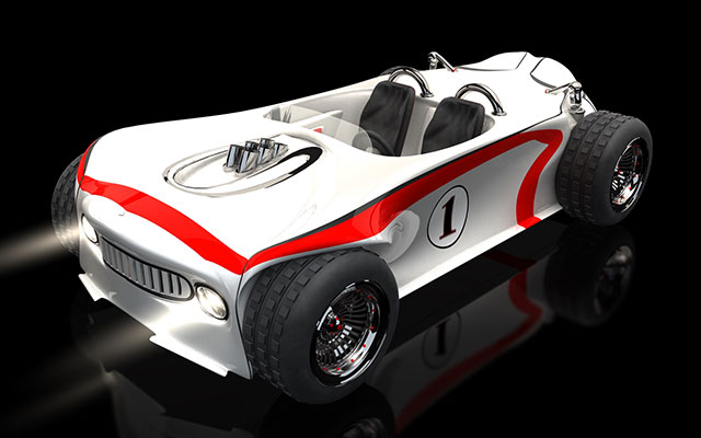 卡通风格玩具赛车与跑车C4D模型资源分享