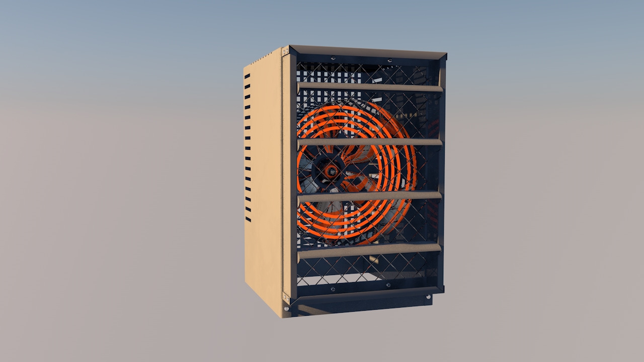 C4D工业风机/鼓风机3D模型免费下载