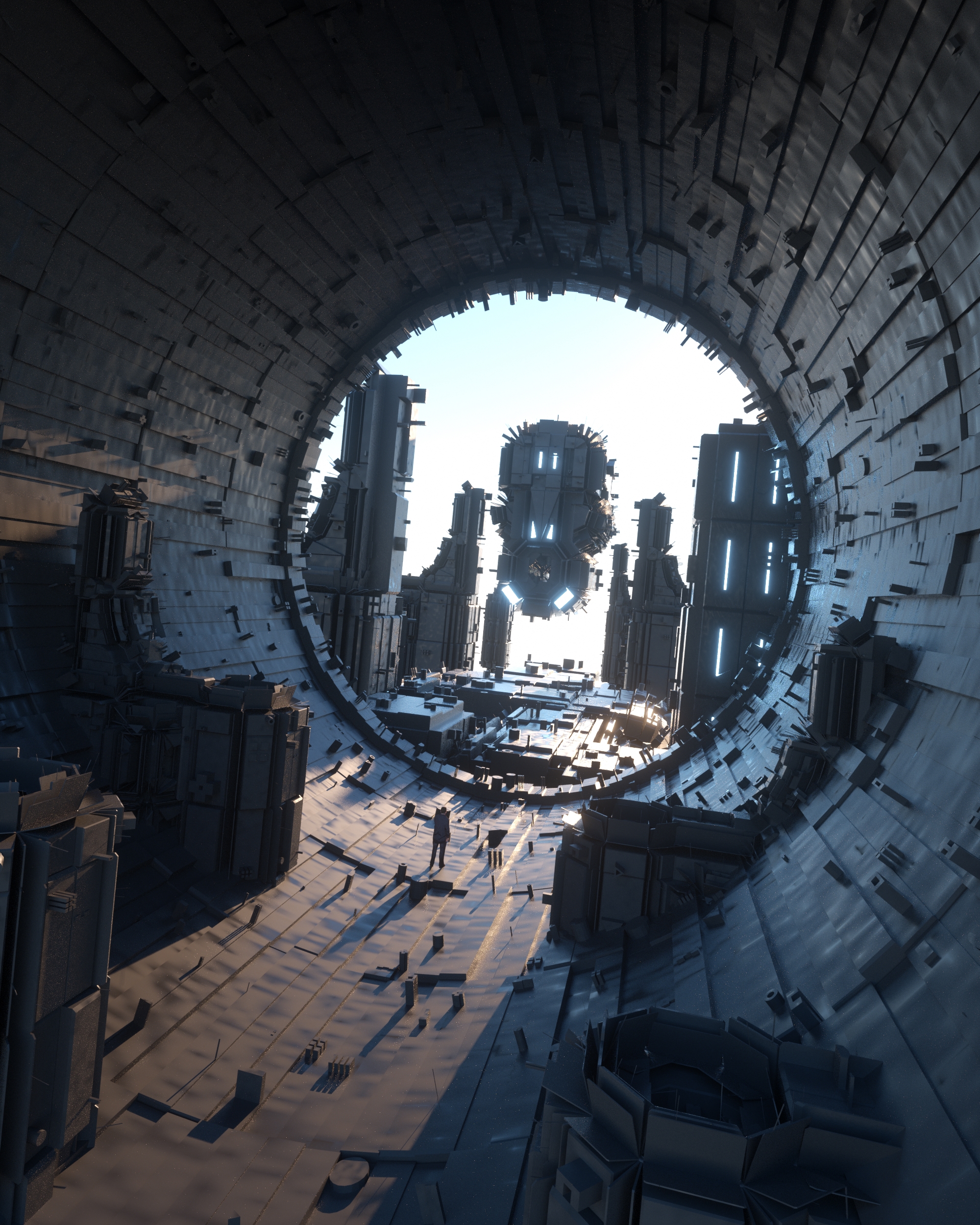 C4D太空宇宙科幻科技场景模型（Octane渲染）