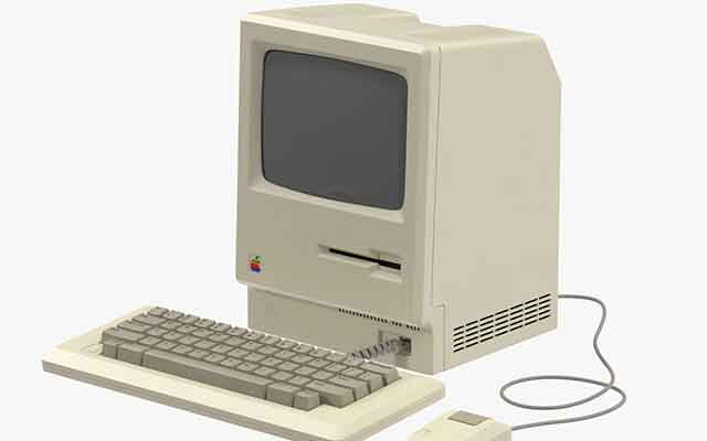 C4D复古苹果Macintosh麦金塔电脑模型资源分享