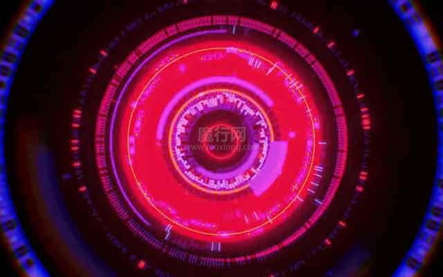 C4D圆形光效动态音波炫酷科幻动画工程模板