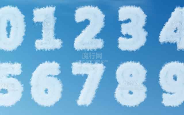 C4D云朵与数字烟雾组合模型免费下载