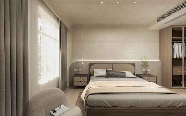 C4D室内家具卧室床铺衣柜模型免费下载