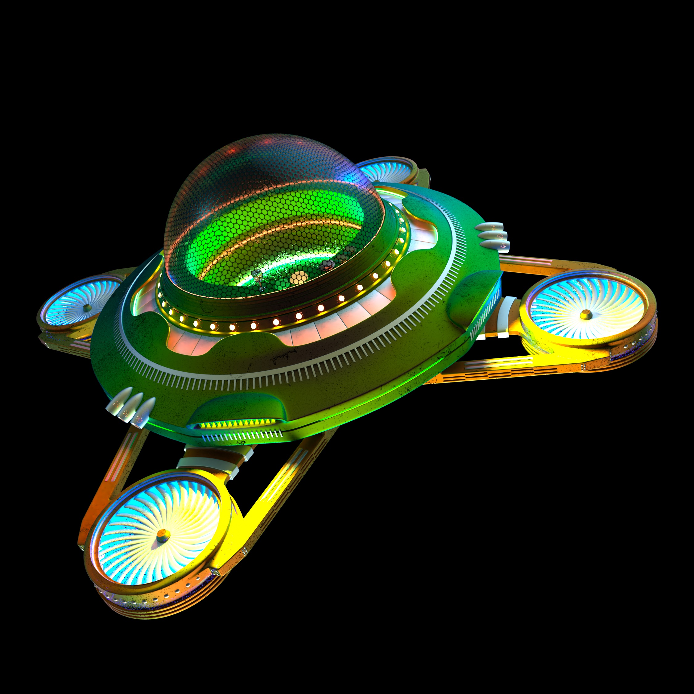 魔行网OC工程-科幻飞船模型外星飞船模型C4D