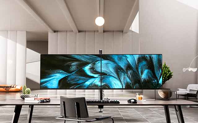 魔行OC工程：写实风格双屏办公桌室内场景模型下载
