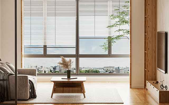 免费OC工程：简约现代客厅场景模型（含沙发/干花/百叶窗）
