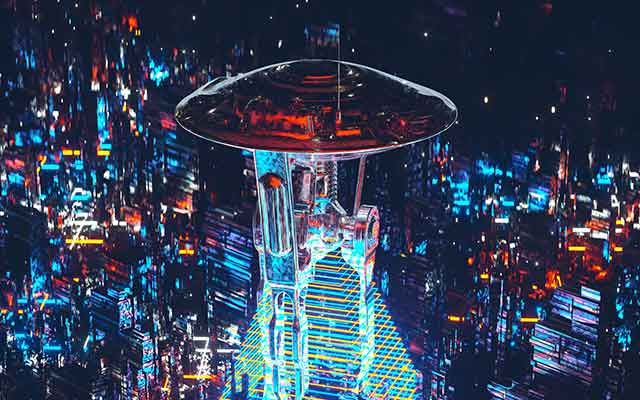 魔行网OC工程文件分享：科幻城市与外星建筑抽象场景模型