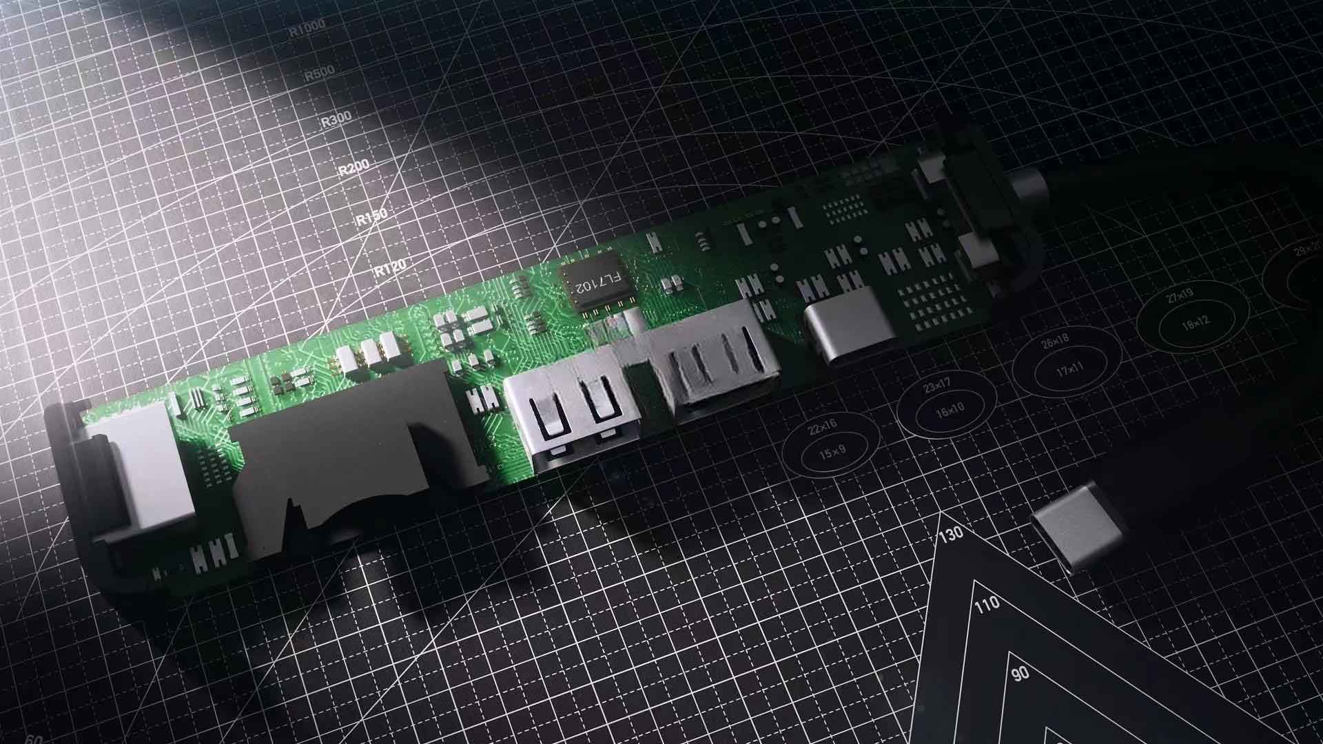 魔行网Redshift工程：USB扩展坞与内存卡写实模型素材