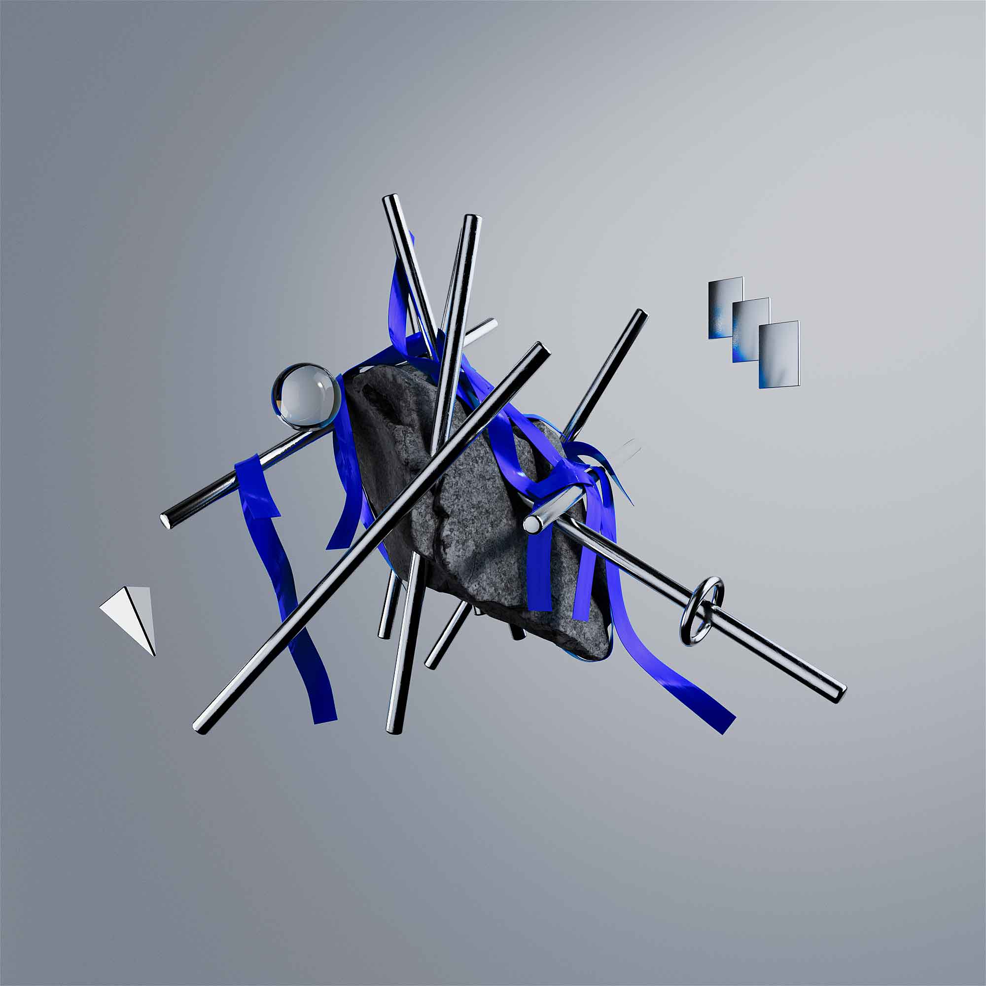 极简风石头抽象场景：免费C4D Arnold渲染工程文件分享
