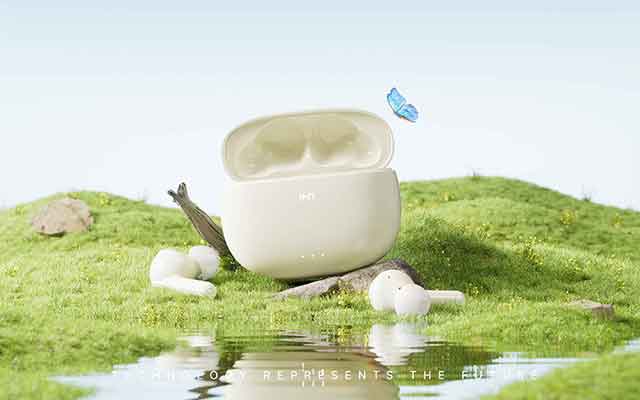 C4D Octane工程：草地蓝牙耳机场景（含蝴蝶、石头、枯木）