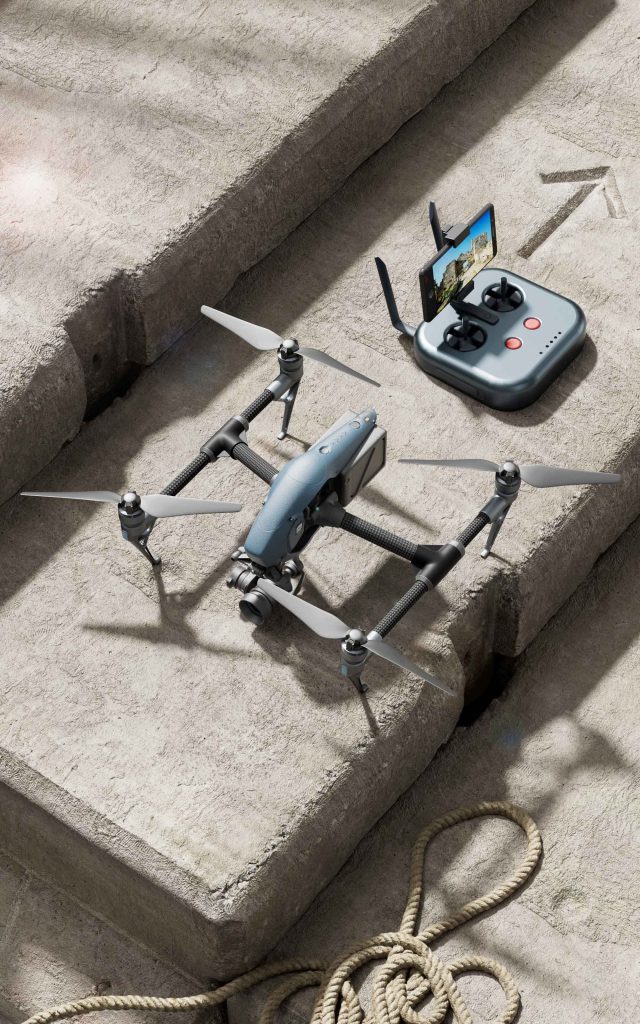 DJI Inspire 2无人机C4D Octane渲染效果图