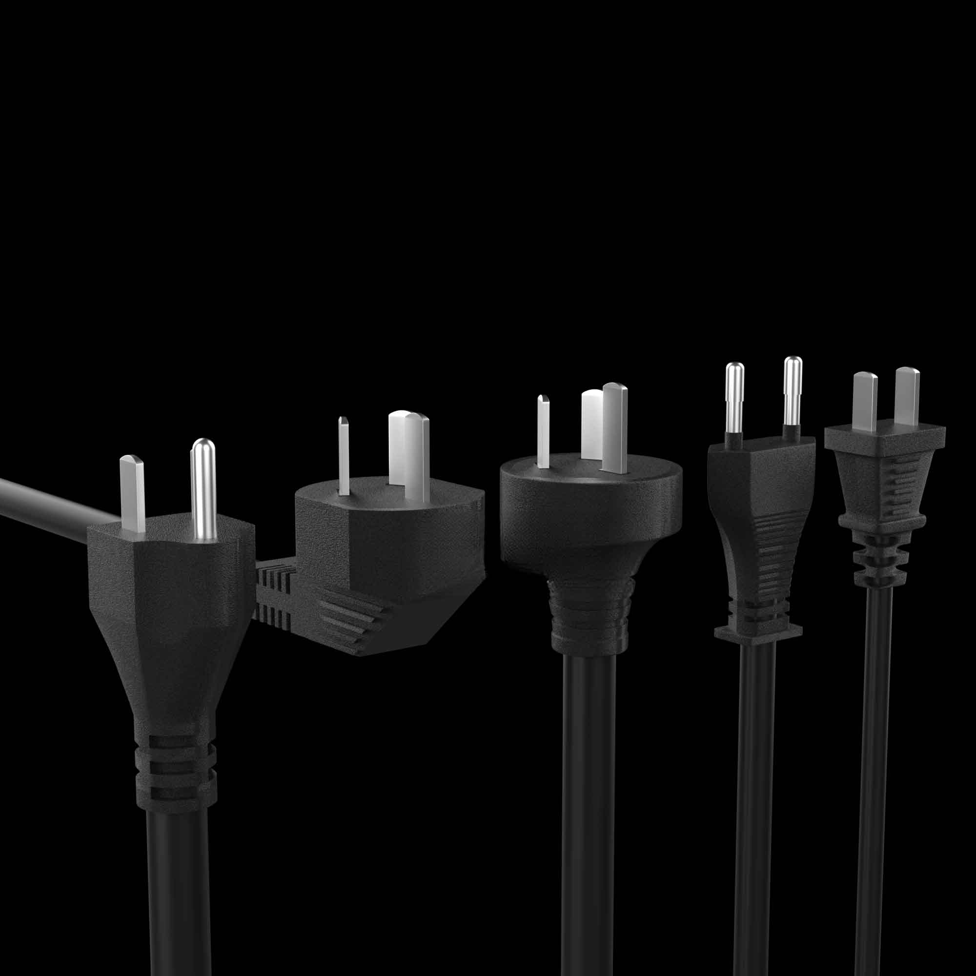 魔行网OC工程：国标两脚与三脚插头C4D模型资源分享