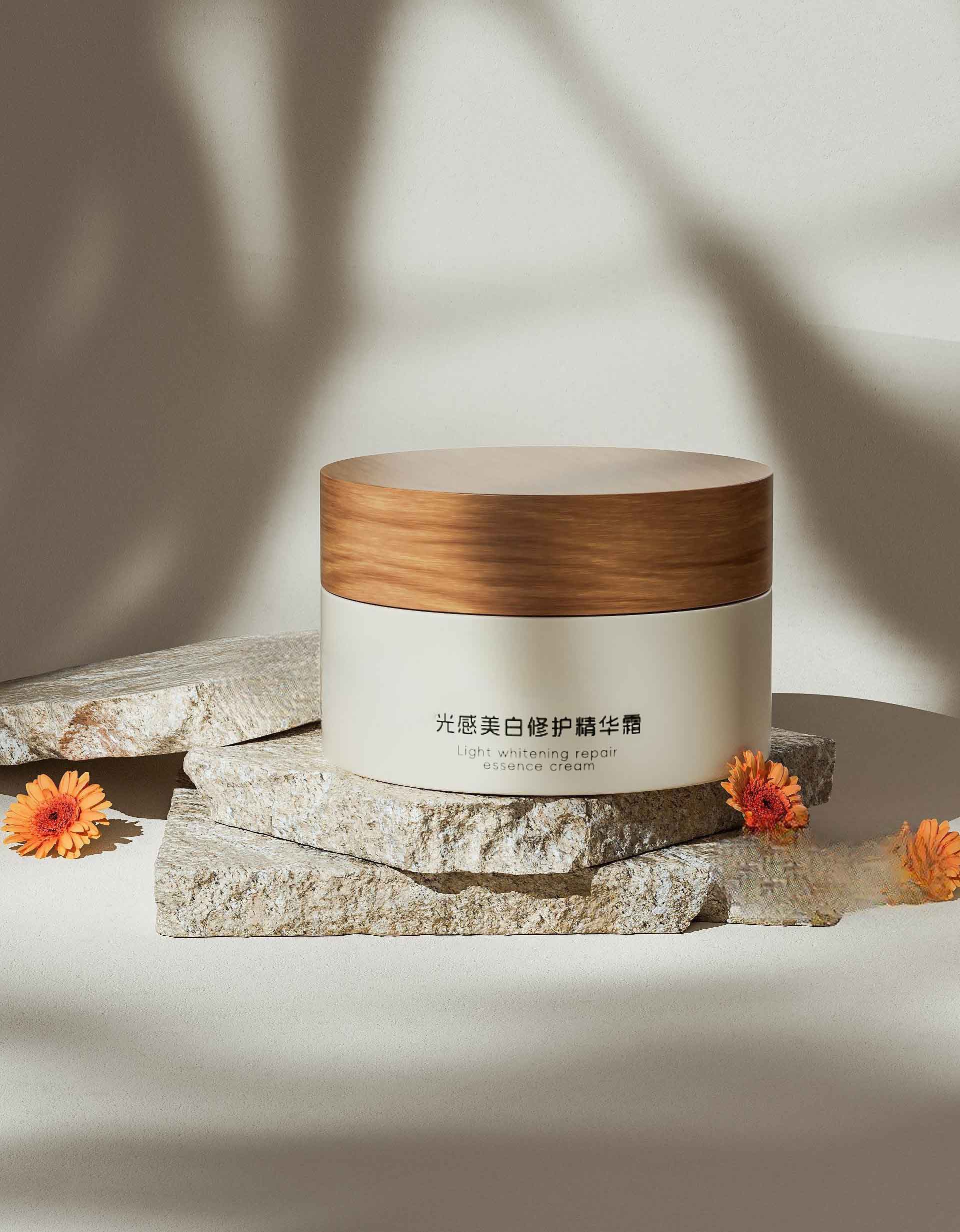 C4D写实风格花朵面霜产品场景渲染工程分享
