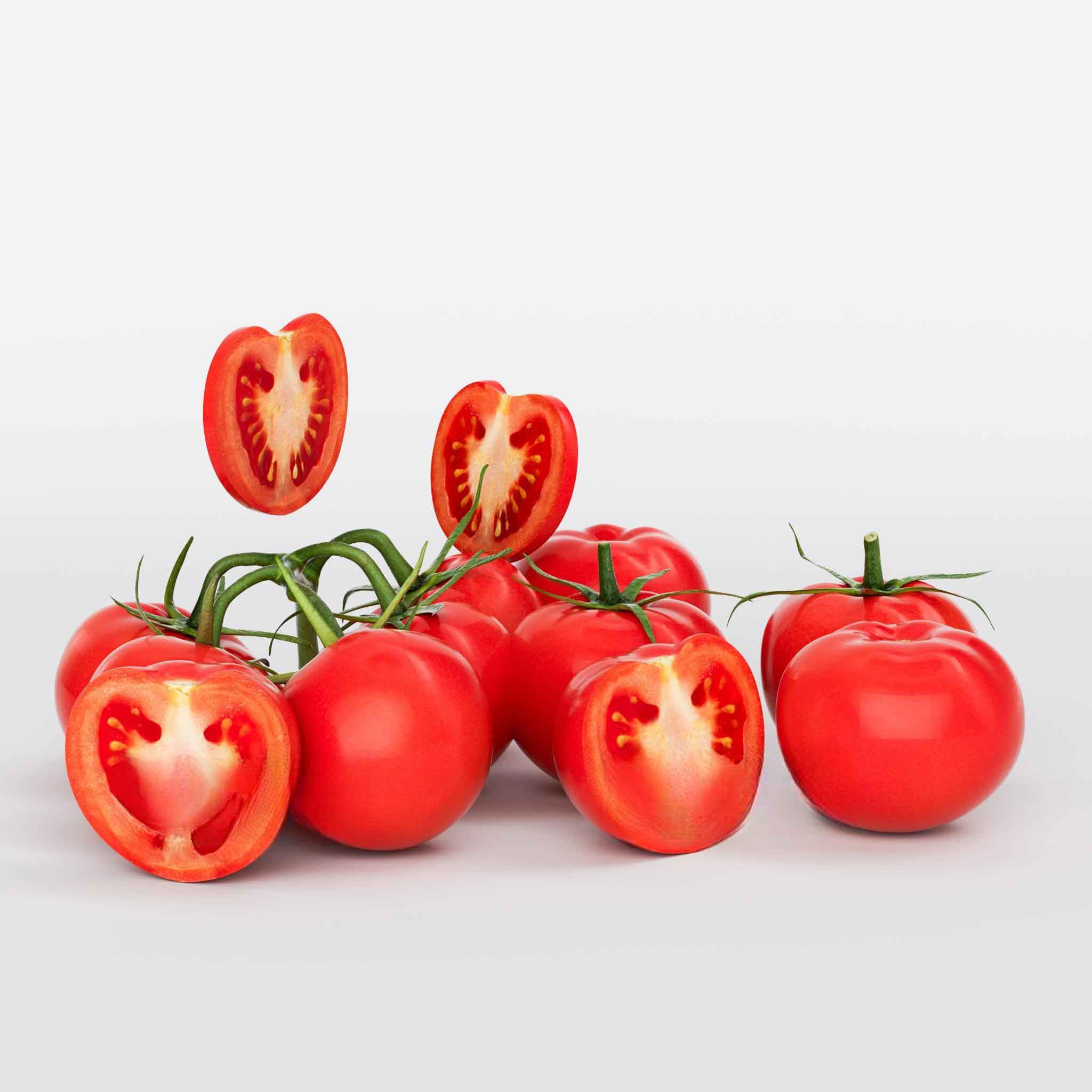 免费C4D西红柿3D模型下载：切开的大番茄蔬菜水果素材