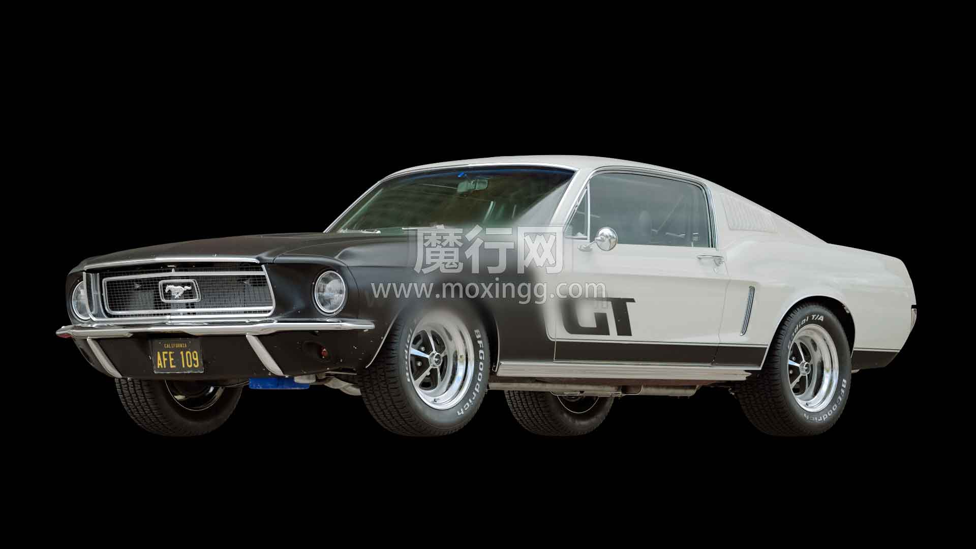 福特Mustang GT 1968赛车C4D模型（HR15系列）免费下载