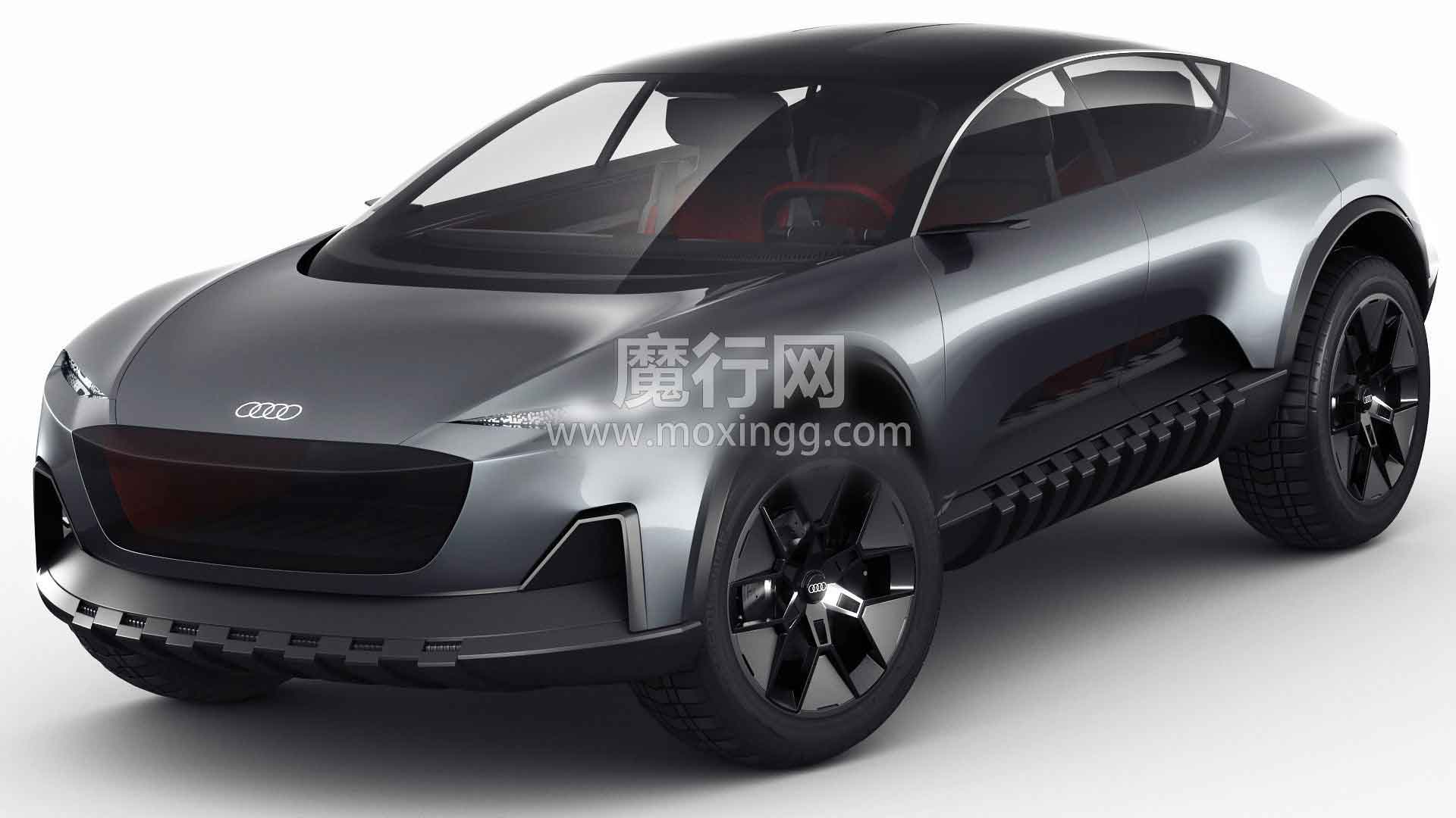 魔行网-HR16_奥迪跑车模型 赛车模型 科幻概念车 四边面 有内饰 Audi Activesphere concept